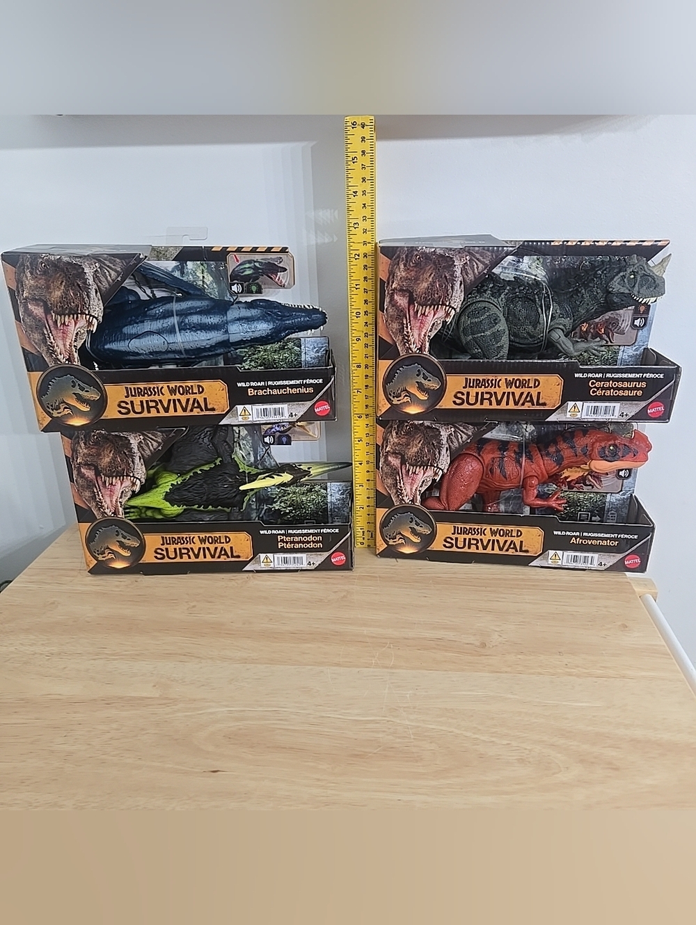 Jurassic World Survival Branchauchenius Pteranodon Ceratosaurus Afrovenator Comp